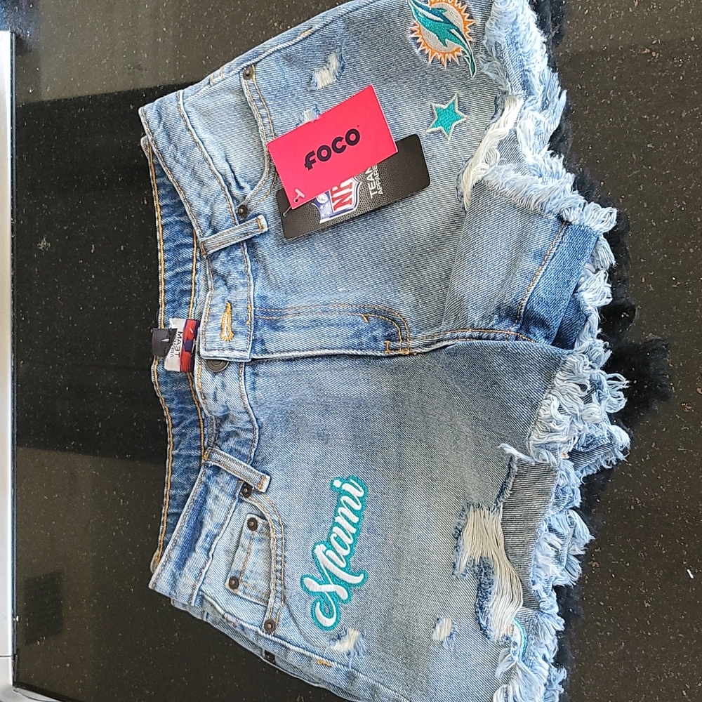 Team apparel NFL Miami Dolphins Jean Shorts